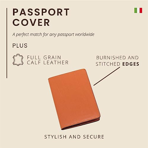 Image of Maruse Italian Leather Passport Cover for Men and Women, Handmade in Italy