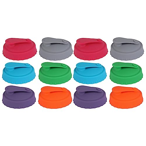 Krytavo Tapas para latas de silicona de 12 unidades – Tapas para latas reutilizables para latas de tamaño estándar soda, tapa para latas
