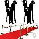 ハロウィン パパラッチ 小道具 写真背景 赤いカーペットランナー パーティー用 レッドカーペット パーティーデコレーション パーティーアクセサリーセット 6ピース レッドカーペットランナー アカデミー賞 アウトドア映画ナイトパーティー用