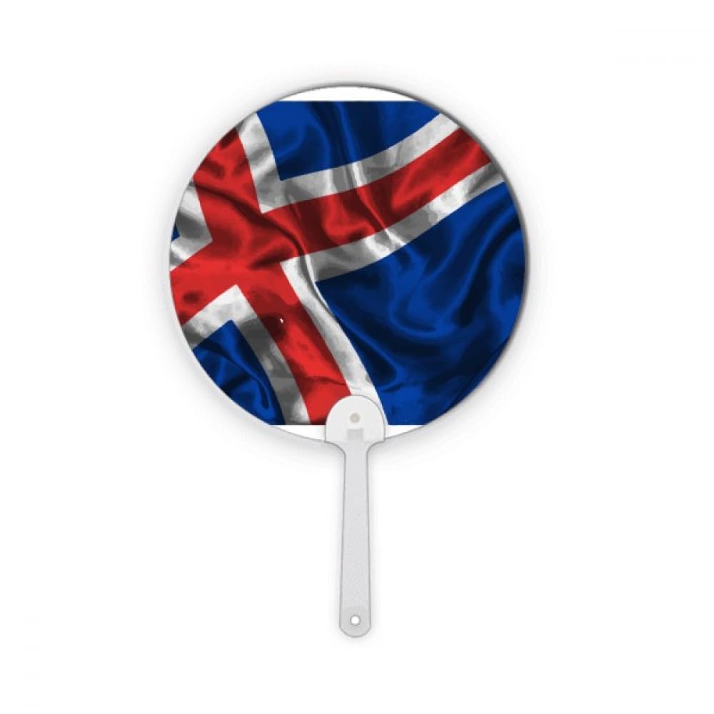 Éventail rond Islande no/no pour contrer la chaleur en tribune