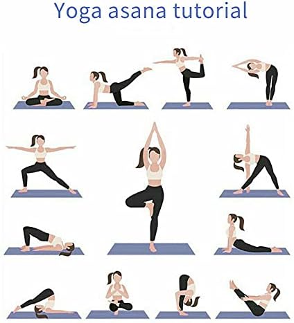 TreMax Yoga Mat NBR 15mm, Non Slip Padded Exercise Mat with Carry Strap for Home Gym Yoga, Pilates, and Gymnastics (Black)