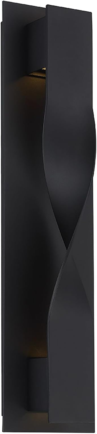 Modern Forms Twist LED Indoor or Outdoor Wall Light 3000K in Black