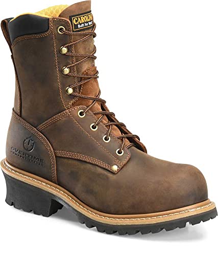 Carolina Men's CA9053 Poplar 8Soft Toe Logger Brown 10.5 D2