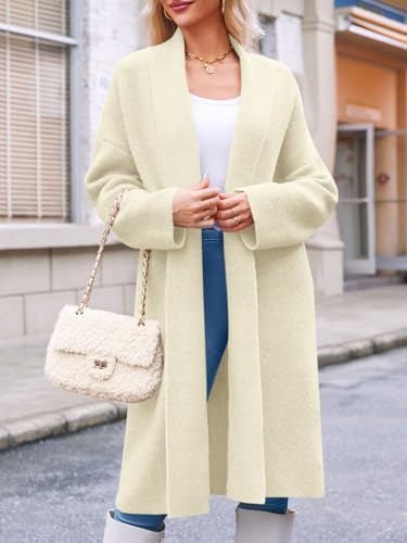 Image of Saodimallsu Womens Long Cardigan Sweaters Chunky Open Front Oversized Slouchy Knit Fall Trendy Coatigan Jackets