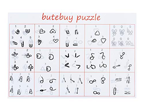 Metal Wire Puzzles Activity for Dementia Alzheimer's Seniors Elderly Memory Loss Product Keep Hands Busy Game Toys Gifts (15set) - Red
