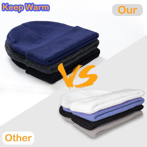 Beanies Hats for Men Women Winter Hat 4-Pack / 3-Pack - Image 5