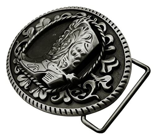 Image of Moranse Cross Cowboy Kneeling Prayer Horse Zinc Alloy Belt Buckles