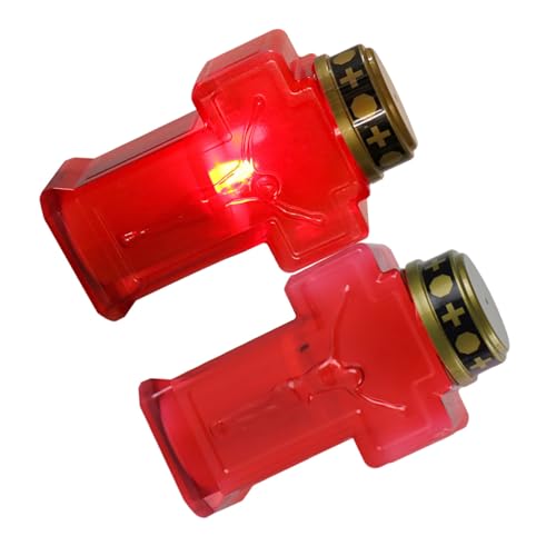Luces LED decorativas a pilas para cementerios e iglesias en color rojo