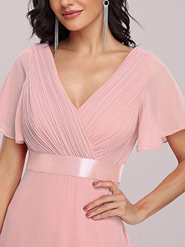 Ever-Pretty-A-linea-Vestido-de-Fiesta-Cuello-en-V-Manga-Corta-Gasa-Corte-Imperio-para-Mujer-09890