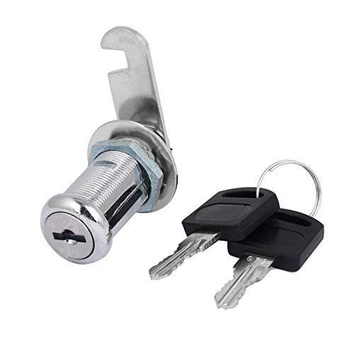 YUEWO Serrure Batteuse Cylindre,Serrure de came d'armoire d'acier inoxydable avec les mêmes clés 16mm Verrou de Porte pour Armoire
