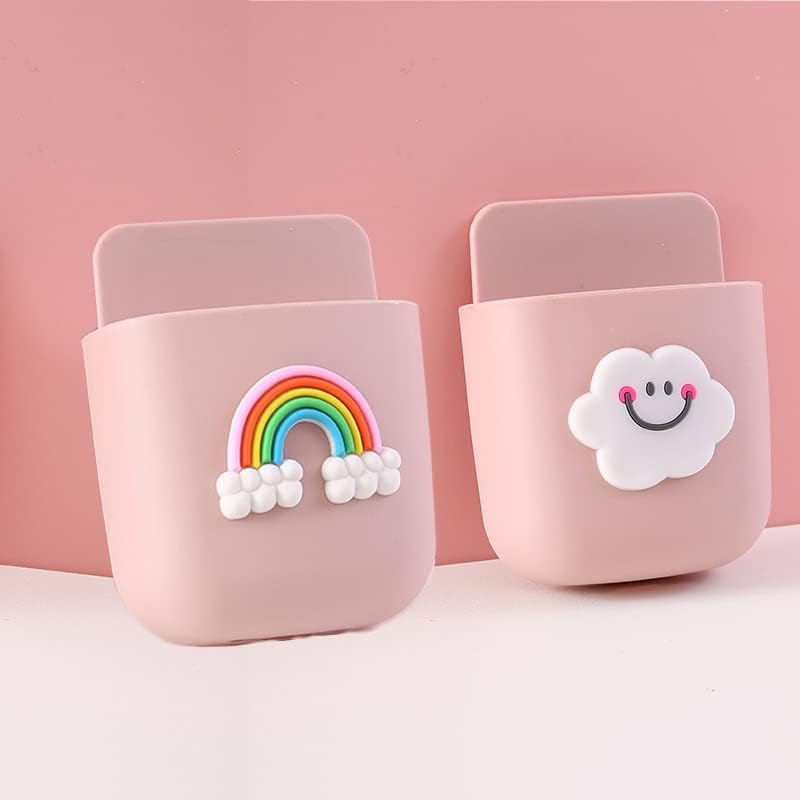 2 soportes para control remoto, lindo soporte para bolígrafo para pared, soporte para lápices rosa para pared, organizador de bolígrafos para pared,
