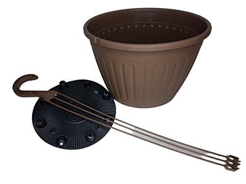 Landmark 10" Imperial Plastic Hanging Basket (Brown, 10) #TOP3