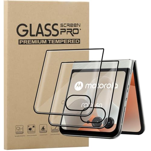 MEMELOKA Protector de Pantalla para Motorola Razr 60/Razr 2025, 2 Piezas [Antiarañazos][Antihuellas][Alta Sensibilidad] 9H Dureza Cristal Templado