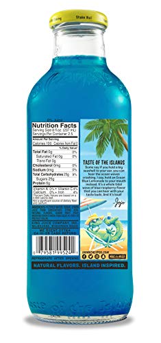 Calypso Lemonades Ocean Blue Lemonde, Ocean Blue, 20 Fluid Ounce (Pack of 12)