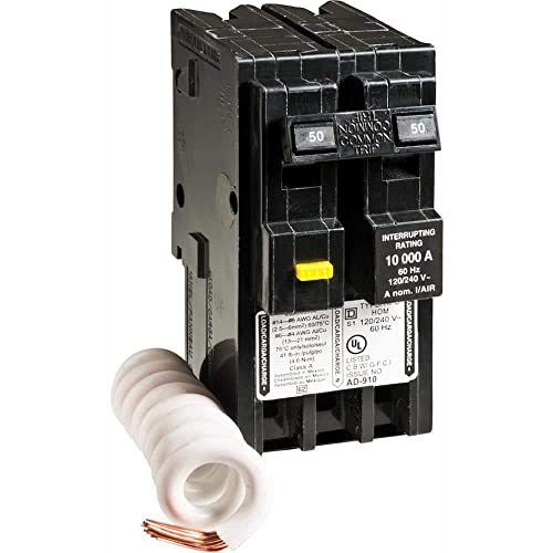 Schneider Electric 50 Amp HOM250GFIC Two Pole GFCI Circuit Breaker for Square D Homeline