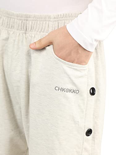 Image of CHKOKKO Men's Regular Cotton Regular Fit Plain Shorts for Men Ecru 3XL