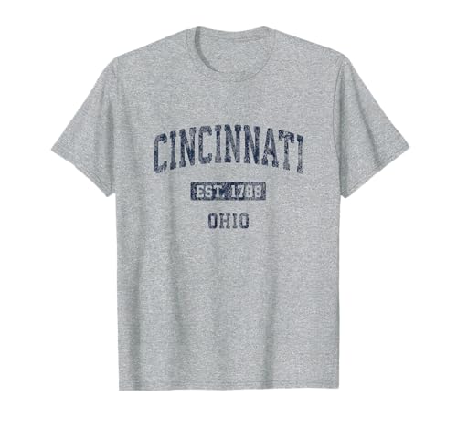 Cincinnati Ohio OH Vintage Athletic Sports Design T-Shirt