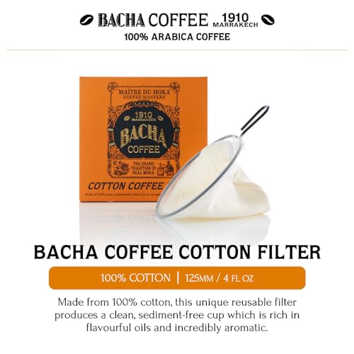 Bacha Coffee | 100% Coffee Cotton Filter, 125mm/4 fl oz, Cloth