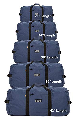 Heavy Duty Cargo Duffel Gear Bag Equipment Bags Square Sport Duffel Travel Bags 21 Inch Navy