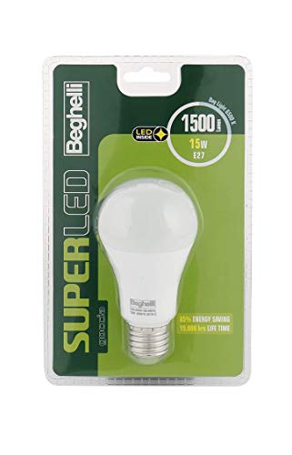 Beghelli Superled Goccia Lampadina LED, Bianca Fredda, Luce
