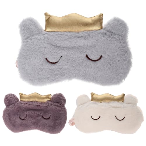 ARTSEWPLY 3個遮光 目隠し 可愛いデザイン お昼寝用アイ 旅行用アイシェード