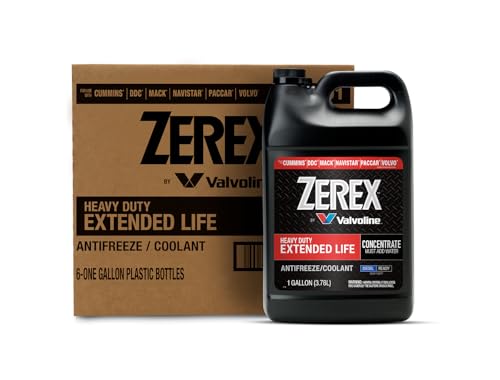 Image of Zerex Extended Life Red Heavy Duty (HD) Concentrate Antifreeze /Coolant 1 GA, Case of 6