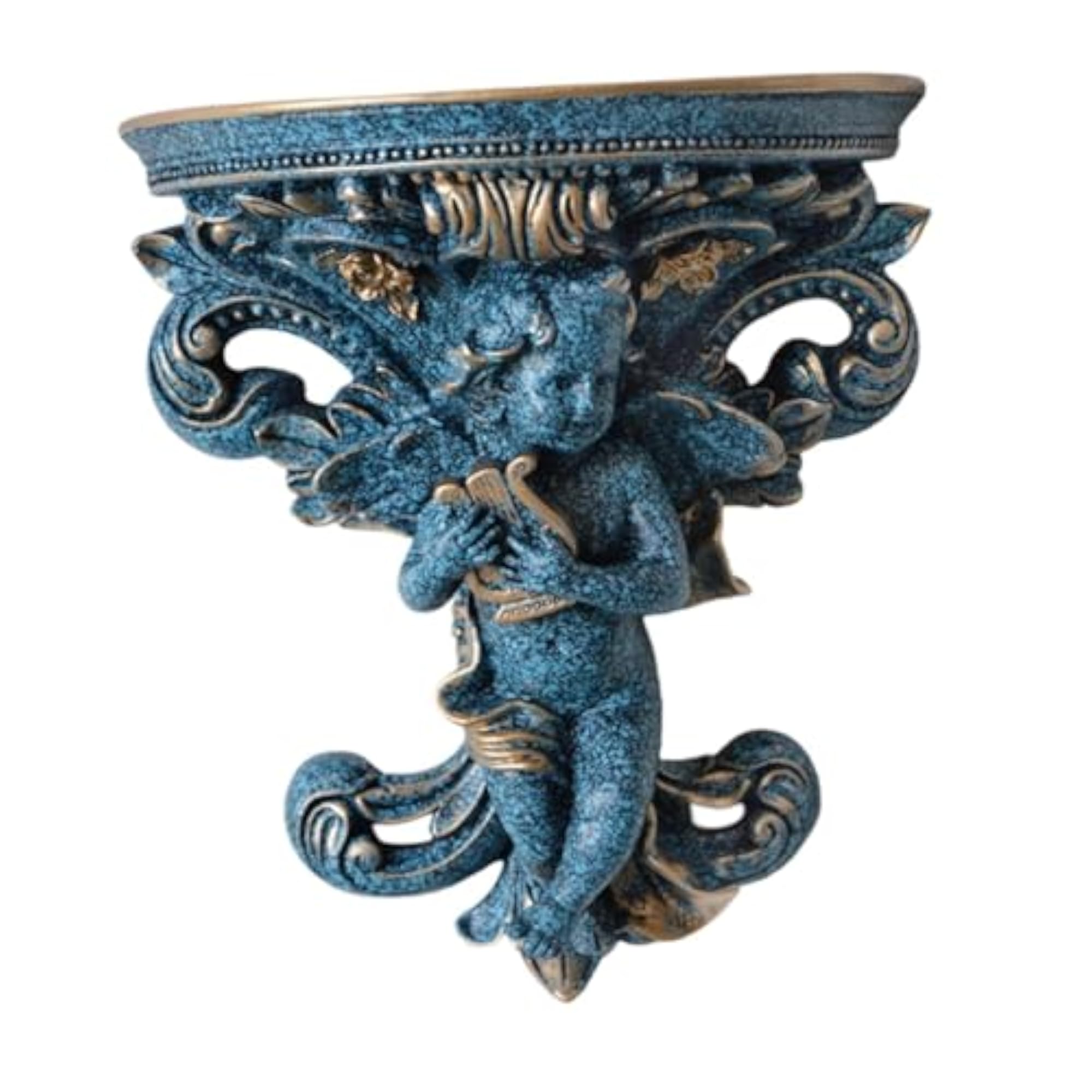 Decorative Floating Shelf Bedroom Holder Office Display Angel Wall Sculpture