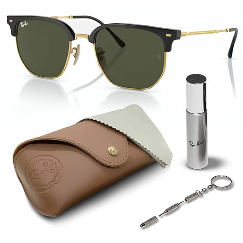 Ray-Ban RB4416 NEW CLUBMASTER Square-Round Shaped Sunglasses for Men & Women with Official RAYBAN Eyewear Kit