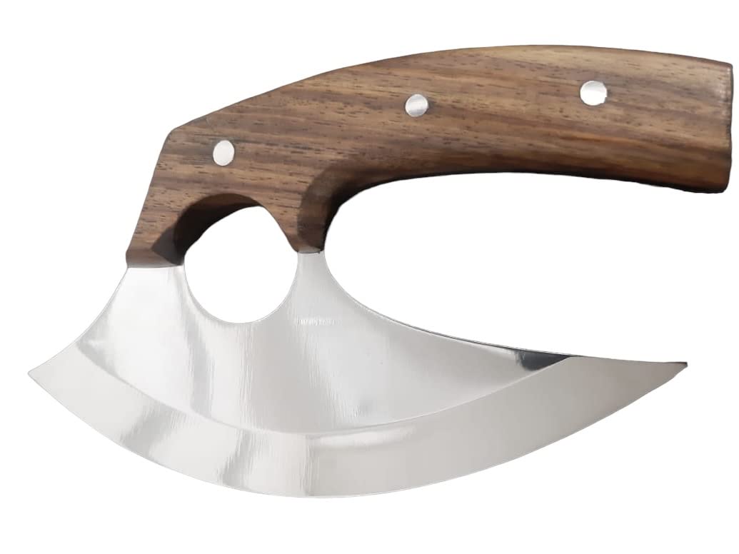 TTC-111 Custom Handmade Ulu kitchen Knife -Wood Handle (TTC-111)
