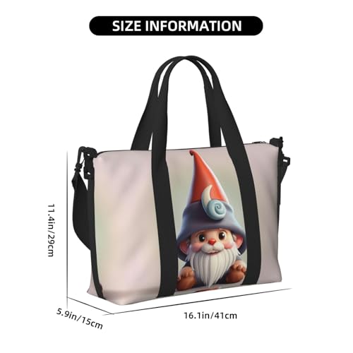 Cute Gnome Hat Small Duffel Bag Foldable Travel Bag Weekender Bag Overnight Gym Hospital Bags For Women&Men4
