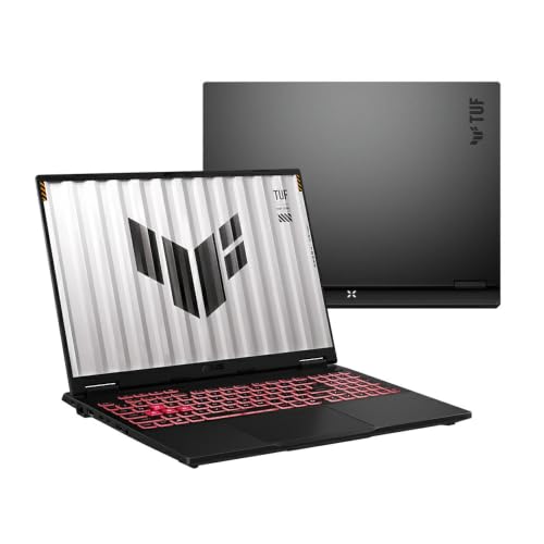 ASUS TUF Gaming A16 FA608PM, Display 16' 2.5K 165Hz Opaco, AMD Ryzen 9 8940HX fino a 5.3GHz, 16GB DDR5, NVIDIA RTX 5060 8GB GDDR7, SSD 1TB NVMe PCIe 4.0, Win 11 Home, Wi-Fi 6E, BT 5.3, Garanzia 3 anni