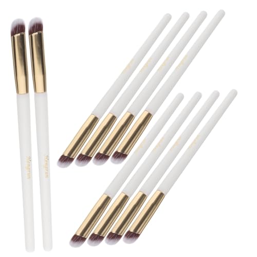 Didiseaon 10pcs Angled Concealer Brush Set Makeup Tools for under Eye Angled Brush for Concealer Blending Professional Eye Makeup