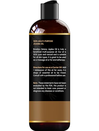 Brooklyn Botany Usda Organic Jojoba Oil For Skin, Hair And Face – 100% Pure And Natural Body Oil And Hair Oil - Carrier Oil For Essential Oils, Aromatherapy And Massage Oil thumb #2
