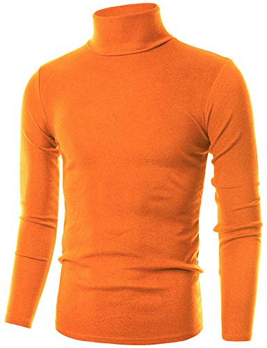 Ohoo Men's Slim Fit Turtleneck Sweater Lightweight Pullover