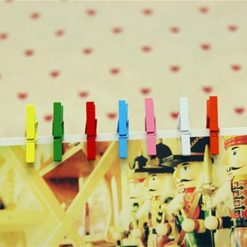 Didiseaon 100 Pcs Mini Wooden Clothespin Clips, Heavy Duty image 5