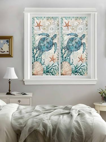 Vinilo decorativo para ventana 17.7"x39" Turquesa miniatura 4