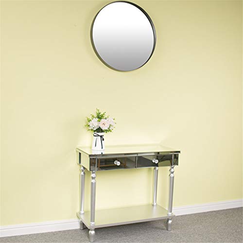 Mirrored Vanity Table with 2 Drawers, Entry Table for Home