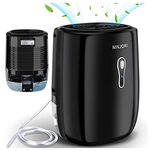 Dehumidifiers for Home,27 OZ Auto Shut off Dehumidifiers with Drain Hose,Mini Ultra Quiet Small Dehumidifiers Portable Dehumidifiers for Bedroom,Basement,Bathroom,Closet,RV,Caravan,Garage (black)