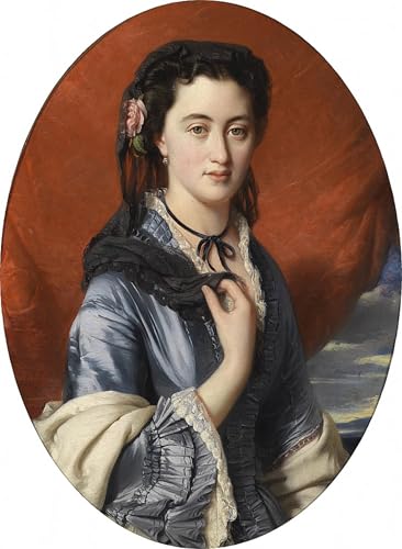 Tableaux graffiti art mural portrait comtesse Winterhalter 60x90cm