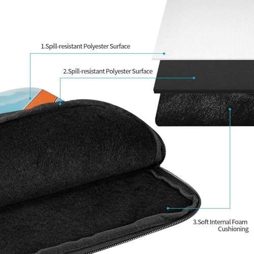 Orange Airplane Laptop Sleeve Case 15 Inch Suitable For Notebook Computer Tablet Traveling Carrying Simple Case3