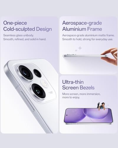 Image of OPPO Reno16 5G((12GB+256GB, Starry White)| 50MP 3.5X Telephoto Camera | 4K 60fps HDR Video | AI Remix Collage | Snapdragon 7 Gen 4 | 6700mAh 80W SUPERVOOC | ColorOS 16 | IP69K