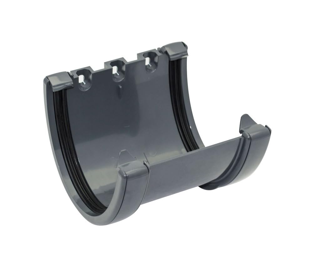 B&Q -  Deepflow Hi-Cap Gutter Union Bracket 115mm X 75mm Anthracite GreyUpvc