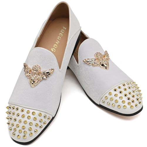 Men's Velvet Loafers Mens Shiny Slip-on Slippers, Classic Formal Wear Fashion Dress Loafer, Penny Party Wedding Dress Shoes for Men