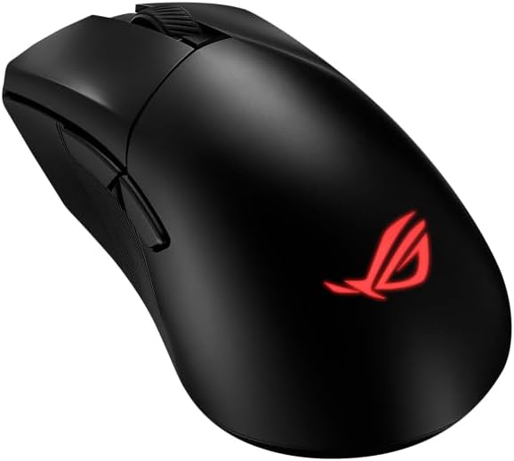 ASUS ROG Gladius III Wireless Mouse Gaming, Super Leggero, 36000 DPI, Connettività a 2,4 GHz e Bluetooth, Bassa Latenza, USB, Batteria a Lunga Durata, Illuminazione RGB Aura Sync, Nero