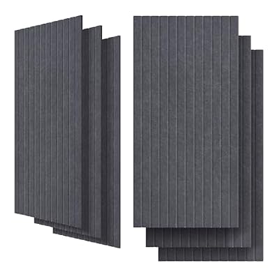 UMIACOUSTICS 6 Packs Acoustic Panel,47.2 x 23.6 Inches Decorative Sound Proof Panel for Office,Home Theater,Studio, Heather Grey