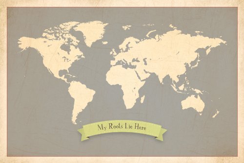 My Roots Personalized World Map 24X18 Print, Kid's Wall Art World Map, Kid's Wall Art Print, Kid's Travel World Map, Customized Roots Map, Nursery Décor, Nursery Wall Art, Adventure World Map #TOP2