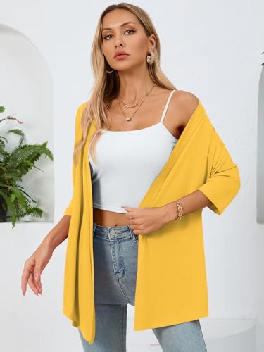 Image of Women's Lightweight Open Front Cardigans Casual Soft Drape Spring Summer Fall Cardigan S-3XL