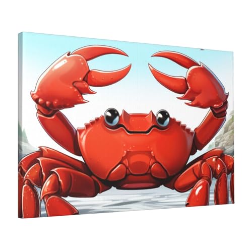 Toile crabe dessin animé LPSRTWE poster mural suspendre 40x61cm