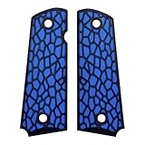 Blue & Black Reptile Printed Full Size 1911 Grips