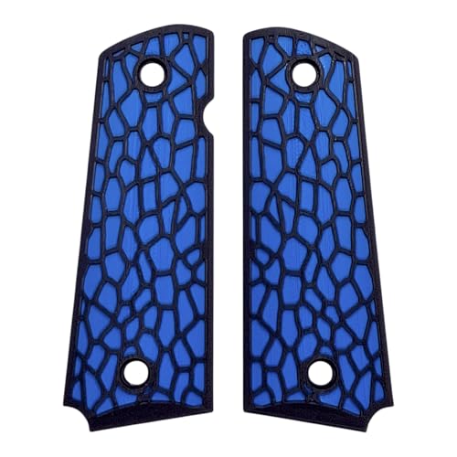 Blue & Black Reptile Printed Full Size 1911 Grips